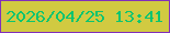 文字の大きさ：3、枠の色：812fbb、背景の色：d1ca41、文字の色：0cc470 無料ブログパーツのブログ時計
