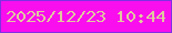 文字の大きさ：2、枠の色：812fe2、背景の色：f90eee、文字の色：e0c8a0 無料ブログパーツのブログ時計