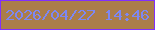 文字の大きさ：2、枠の色：812ffd、背景の色：ab7d4a、文字の色：7d87f3 無料ブログパーツのブログ時計