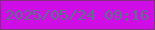 文字の大きさ：2、枠の色：81307f、背景の色：ce0de7、文字の色：5c7288 無料ブログパーツのブログ時計