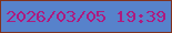文字の大きさ：2、枠の色：81321e、背景の色：5782cb、文字の色：ad1a7f 無料ブログパーツのブログ時計