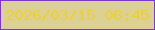 文字の大きさ：4、枠の色：8134d5、背景の色：dcd195、文字の色：edcf30 無料ブログパーツのブログ時計