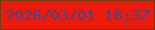 文字の大きさ：4、枠の色：81350f、背景の色：ec1a0b、文字の色：3f478c 無料ブログパーツのブログ時計