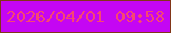 文字の大きさ：5、枠の色：813618、背景の色：c406f3、文字の色：f64771 無料ブログパーツのブログ時計