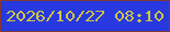 文字の大きさ：1、枠の色：813734、背景の色：2739df、文字の色：d1c345 無料ブログパーツのブログ時計