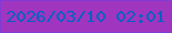 文字の大きさ：1、枠の色：813bd4、背景の色：a035bf、文字の色：0162c1 無料ブログパーツのブログ時計