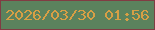 文字の大きさ：4、枠の色：813c43、背景の色：5b825d、文字の色：d79f45 無料ブログパーツのブログ時計
