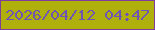 文字の大きさ：5、枠の色：813d9b、背景の色：afb00b、文字の色：6f55b3 無料ブログパーツのブログ時計