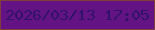 文字の大きさ：1、枠の色：813e3c、背景の色：641385、文字の色：301368 無料ブログパーツのブログ時計