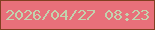 文字の大きさ：2、枠の色：813f21、背景の色：e8707a、文字の色：c2d2ae 無料ブログパーツのブログ時計