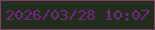 文字の大きさ：3、枠の色：81406b、背景の色：212e1b、文字の色：7a2386 無料ブログパーツのブログ時計
