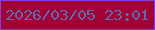 文字の大きさ：2、枠の色：8140e1、背景の色：a20336、文字の色：5e6baf 無料ブログパーツのブログ時計