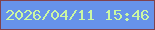 文字の大きさ：3、枠の色：81424d、背景の色：6793ea、文字の色：cbf7a3 無料ブログパーツのブログ時計