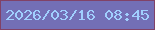 文字の大きさ：4、枠の色：814267、背景の色：736fb6、文字の色：a0cffe 無料ブログパーツのブログ時計