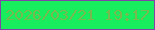 文字の大きさ：2、枠の色：8143a8、背景の色：18ed5d、文字の色：76b94d 無料ブログパーツのブログ時計