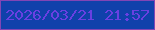 文字の大きさ：4、枠の色：8145b5、背景の色：1041ab、文字の色：6940e1 無料ブログパーツのブログ時計