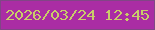 文字の大きさ：3、枠の色：814686、背景の色：aa2da4、文字の色：c9ce69 無料ブログパーツのブログ時計