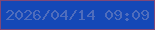 文字の大きさ：1、枠の色：814777、背景の色：1548b7、文字の色：4f6dbd 無料ブログパーツのブログ時計