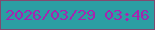 文字の大きさ：2、枠の色：81496f、背景の色：2b9ea3、文字の色：a525af 無料ブログパーツのブログ時計