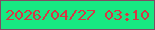 文字の大きさ：1、枠の色：814b63、背景の色：18e882、文字の色：d73744 無料ブログパーツのブログ時計