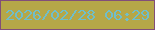 文字の大きさ：1、枠の色：814e79、背景の色：b5a748、文字の色：6fbeca 無料ブログパーツのブログ時計