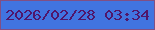 文字の大きさ：3、枠の色：814f84、背景の色：4174e0、文字の色：50166b 無料ブログパーツのブログ時計