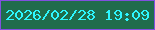 文字の大きさ：5、枠の色：8150df、背景の色：206c4c、文字の色：2df6fe 無料ブログパーツのブログ時計