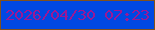 文字の大きさ：5、枠の色：81511b、背景の色：0048e2、文字の色：9b1895 無料ブログパーツのブログ時計
