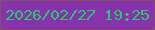 文字の大きさ：5、枠の色：815160、背景の色：8932ad、文字の色：24cb67 無料ブログパーツのブログ時計