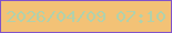 文字の大きさ：1、枠の色：8153cb、背景の色：f3c276、文字の色：b1d1ac 無料ブログパーツのブログ時計