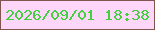 文字の大きさ：2、枠の色：81544e、背景の色：fed6fa、文字の色：41d13e 無料ブログパーツのブログ時計