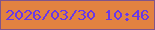 文字の大きさ：2、枠の色：81548a、背景の色：e28241、文字の色：6938e7 無料ブログパーツのブログ時計