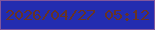 文字の大きさ：3、枠の色：81569d、背景の色：232cb0、文字の色：673326 無料ブログパーツのブログ時計