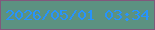 文字の大きさ：2、枠の色：81587c、背景の色：5c9281、文字の色：2793fd 無料ブログパーツのブログ時計