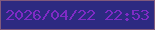 文字の大きさ：5、枠の色：815a7c、背景の色：2d2a81、文字の色：7f2bc5 無料ブログパーツのブログ時計