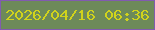 文字の大きさ：3、枠の色：815baf、背景の色：6d8a59、文字の色：d1d31c 無料ブログパーツのブログ時計