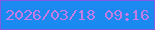 文字の大きさ：2、枠の色：815be3、背景の色：1a8af0、文字の色：c37ce6 無料ブログパーツのブログ時計