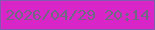 文字の大きさ：3、枠の色：815cae、背景の色：d725c8、文字の色：716984 無料ブログパーツのブログ時計