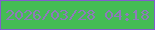 文字の大きさ：3、枠の色：815dcd、背景の色：44bc54、文字の色：8e79ba 無料ブログパーツのブログ時計