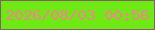 文字の大きさ：2、枠の色：816067、背景の色：6fe913、文字の色：f4828f 無料ブログパーツのブログ時計