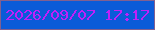 文字の大きさ：4、枠の色：816090、背景の色：0b5bd8、文字の色：c020f8 無料ブログパーツのブログ時計