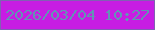 文字の大きさ：5、枠の色：8160b4、背景の色：c71de3、文字の色：6294b5 無料ブログパーツのブログ時計