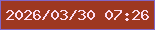 文字の大きさ：2、枠の色：8166c5、背景の色：9e3821、文字の色：fdddf3 無料ブログパーツのブログ時計