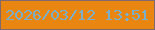 文字の大きさ：2、枠の色：81676e、背景の色：e88611、文字の色：7ab0cc 無料ブログパーツのブログ時計