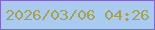 文字の大きさ：4、枠の色：8167cc、背景の色：a9cbf0、文字の色：a8a04c 無料ブログパーツのブログ時計