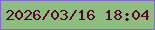 文字の大きさ：3、枠の色：8169cc、背景の色：8ebe7f、文字の色：59052d 無料ブログパーツのブログ時計