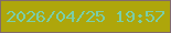 文字の大きさ：4、枠の色：816a6d、背景の色：aea60b、文字の色：7acea8 無料ブログパーツのブログ時計