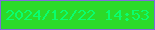文字の大きさ：4、枠の色：816bdc、背景の色：2bda29、文字の色：09fe70 無料ブログパーツのブログ時計