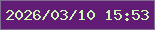 文字の大きさ：4、枠の色：816e93、背景の色：631c76、文字の色：cdf7b6 無料ブログパーツのブログ時計