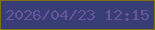 文字の大きさ：4、枠の色：817111、背景の色：383d76、文字の色：65569f 無料ブログパーツのブログ時計